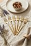 Set of 6 Luxury Gold Stainless Steel Dinner Forks (21 cm) - 3