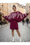 Women's Bat Sleeve Sweater Mini Skirt Knitwear Top and Bottom Set