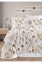Double-Sided Multi-Purpose Bedspread with Sunflower Pattern 200*220 & Pique + 2 Pillowcases