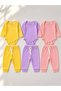 3-Piece 100% Cotton Camisole Long Sleeve Baby Girl Body Pants Set