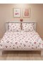 Double Size 6-Piece Cherry Patterned Double-Sided Multi-Purpose Bedspread 200*220 & Pique + 4 Pillowcases + 1 Fitted Sheet - 4