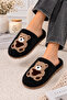 Cute Teddy Bear Figured Plush Home Slippers Soft Sole Winter Home Slippers Dowry Slippers Gift Stc1350 - 2