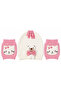 Baby Teddy Bear Hat and Knee Protector Set 2 Piece Cat Pattern Crawling Knee Pad Set