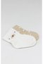 So Bear Combed Cotton Socks 2Li 10142 Ecru Beige - 3