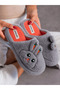 Women's rabbit carrot ear figured silent sole plush fluffy home slippers dowry slippers stc1003 - 5