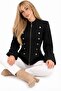 Women's Tailored Collar Button Detailed Zippered Cardigan Jacket - 5