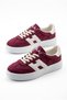 Women's Burgundy Lace-Up Thick High Sole Casual Sneaker Sports Shoes Terra - 3