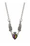 Color-Gradient Heart Necklace with Wing and Crown Detail – Elegant and Stylish Women's Accessory - 3