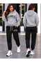Unisex Oversize Hooded Tracksuit Set – Strong Posture, Comfortable Fit, Stylish Top and Bottom Combination. - 3