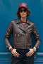 Women's Double-Breasted Collar Faux Leather Coat - Bitter Brown - 4