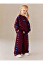 Girl's Cherry Patterned 100% Cotton Burgundy Set - 3