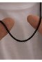 Black Steel Spike Chain Men's Necklace - Spiga Weave Anti-Tarnish Anti-Allergic Unisex Necklace - 3