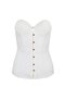 Mercy Corset Satin Ivory - White Quality Corset with Lace, Supportive and Bust Lifting - White