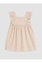 Lcw Baby Beige Crew Neck Ruffle Baby Girl Dress - 5