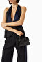 Mini Boat Black Leather Bag, Stylish Shoulder and Hand Bag with Modern Frame - Black - 5