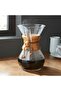 6-Cup Coffee Maker with Wood Handle, Stylish and Functional Design