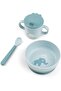 Foodie First Meal Dinnerware Set Elphee, Bowl with Suction Cup, Baby Spoon and Cup Set