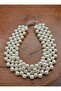 Glass Pearl Design Necklace - White - - 4