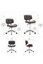 Dark Gray Fabric Swivel Office Chair - 3