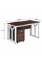 160 cm Coffee Brown Desk - 3