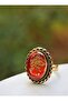 Dried Flower Ring - Red - - 2
