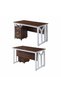 160 cm Coffee Brown Desk