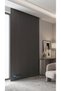 Modern Background Curtain - Single Panel - Ready for Cornice - Stain Resistant - Anthracite - Flat Installation Without Pleats - Extrafoam Gathering - 4