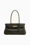 Yara Minimalist Dark Green Leather Shoulder Bag