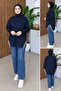 Women's Tassel Detailed Comfortable Fit Hijab Sweatshirt Tunic - 3