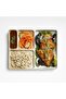 Kaito Rectangular Ceramic Bento Plate, Handmade, 4 Compartments - 3