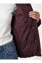 Vizyon New Season Plum Hooded Women's Puffer Coat - 4
