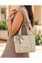 Women's Multi-Compartment Scarf Detailed Cross Strap Luxury Hand and Shoulder Bag Size: 25 X 20 cm - 2