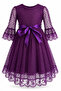 Girl's Stylish Dress with Zipper Closure and Lining - 3