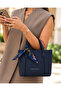 Women's Multi-Compartment Scarf Detailed Cross Strap Luxury Hand and Shoulder Bag Size: 25 X 20 cm - 3