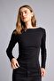Slim Fit Boat Neck Ribbed Long Sleeve T-Shirt G1581Ax26Au - 3