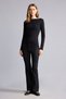 Slim Fit Boat Neck Ribbed Long Sleeve T-Shirt G1581Ax26Au - 2