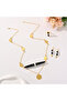 new Dubai fashion design, geometric pendant necklace, jewelry set, - 5