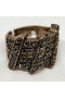 Bronze Women's Ring Authentic Copper Jewelry Margazite Worked Thick Strip Model Adjustable Vintage - 6