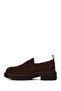 Women's Brown Suede Leather Masculine Loafer Af180003Ds - 3