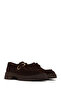 Women's Brown Buckle Thick Sole Suede Leather Masculine Shoes Af200016Ds - 2