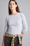 Striped Fitted Crew Neck Ribbed Long Sleeve T-Shirt H7855Ax26Au
