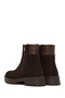 Women's Brown Double Zipper Suede Leather Boots Wf410015Ds - 6