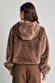 Regular Fit Zippered Hooded Faux Fur Coat H4135Ax26Au - 8