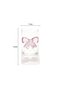 Set of 3 Glass Cups with Bow Decoration 7X9 cm Pink Glass with Bow Detail Water and Soft Drink Cup - 8