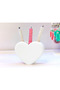 3D Printed Heart-Shaped Pen Holder - Desktop Organizer - White