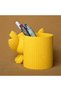 3D-Printed Knitted Pencil Holder - Cute Character Desktop Pen Organizer - Yellow BX - 2