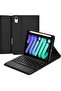 ZOOMEE Keyboard Case for iPad Mini 7(2024) & Mini 6(2021) 8.3", Detachable Touchpad BT Keyboard with English and Arabic Letters, Magnetic Protective Cover with Pencil Holder, Full Protection, Black