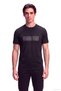 Men's Regular Fit Round Neck Logo Detailed Short Sleeve Black T-Shirt