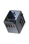 MC24 20W 3 USB + Type-C Ports Multi-Function Universal Travel Adapter Plug – Black - 2