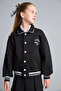 Okul College Collar Bomber Black Cardigan Girls H7268A826Au - 3
